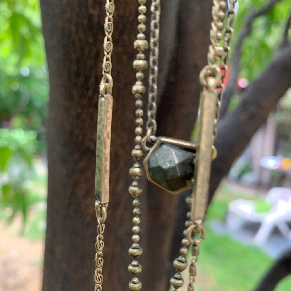 Lucky Brand Triple Chain Necklace - Picture 2 of 14
